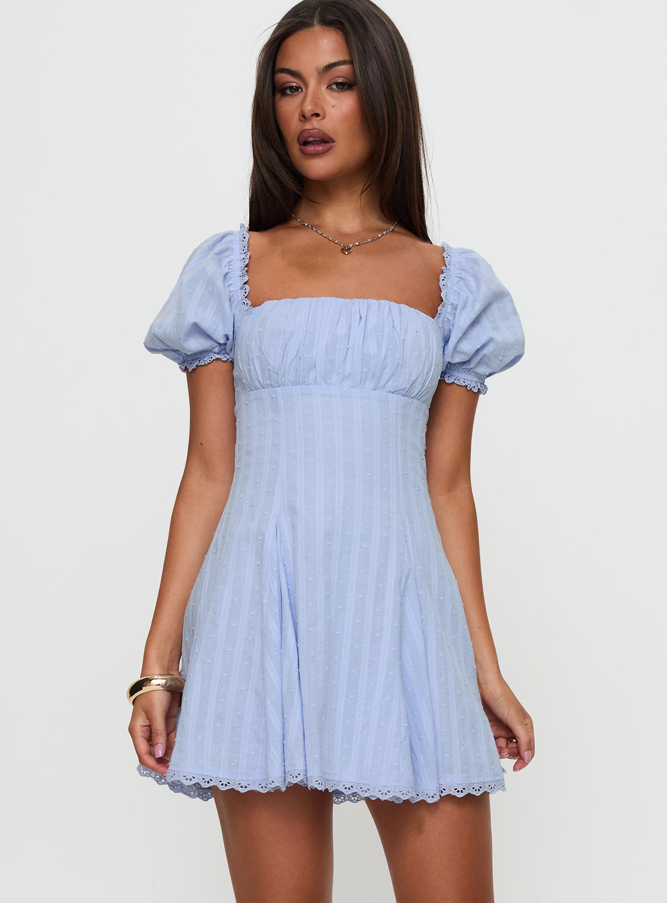 Rabatia Mini Dress Blue | Princess Polly Rabatia Mini Dress Blue | Princess Polly