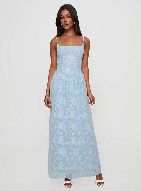 Angeleina Maxi Dress Blue Floral | Princess Polly Angeleina Maxi Dress Blue Floral | Princess Polly