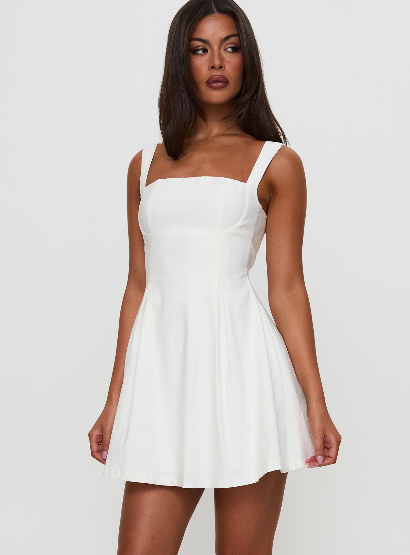 Xanthus Mini Dress White | Princess Polly Xanthus Mini Dress White | Princess Polly