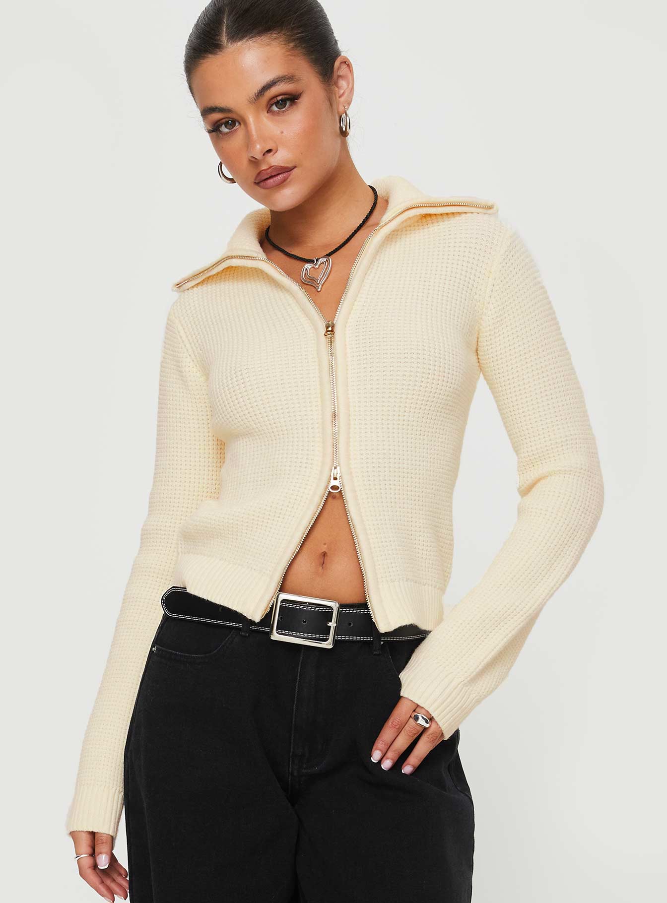 Zip front clearance cardigan