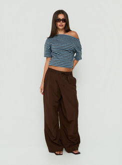 Signora Elasticated Waist Pants Chocolate