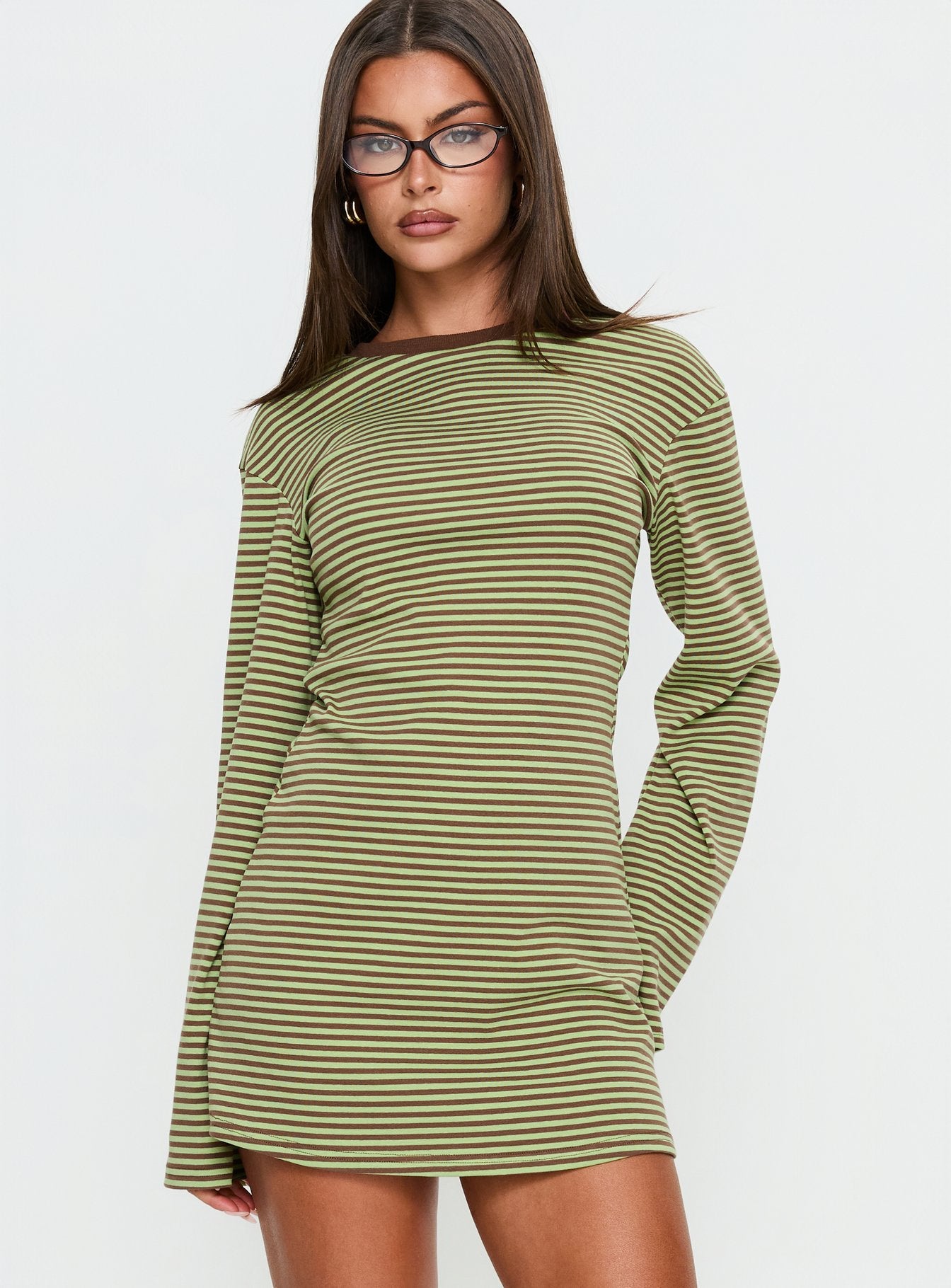 princess polly green stripe dress Alfalfa Shift Mini Dress | GREEN STRIPE | Womens