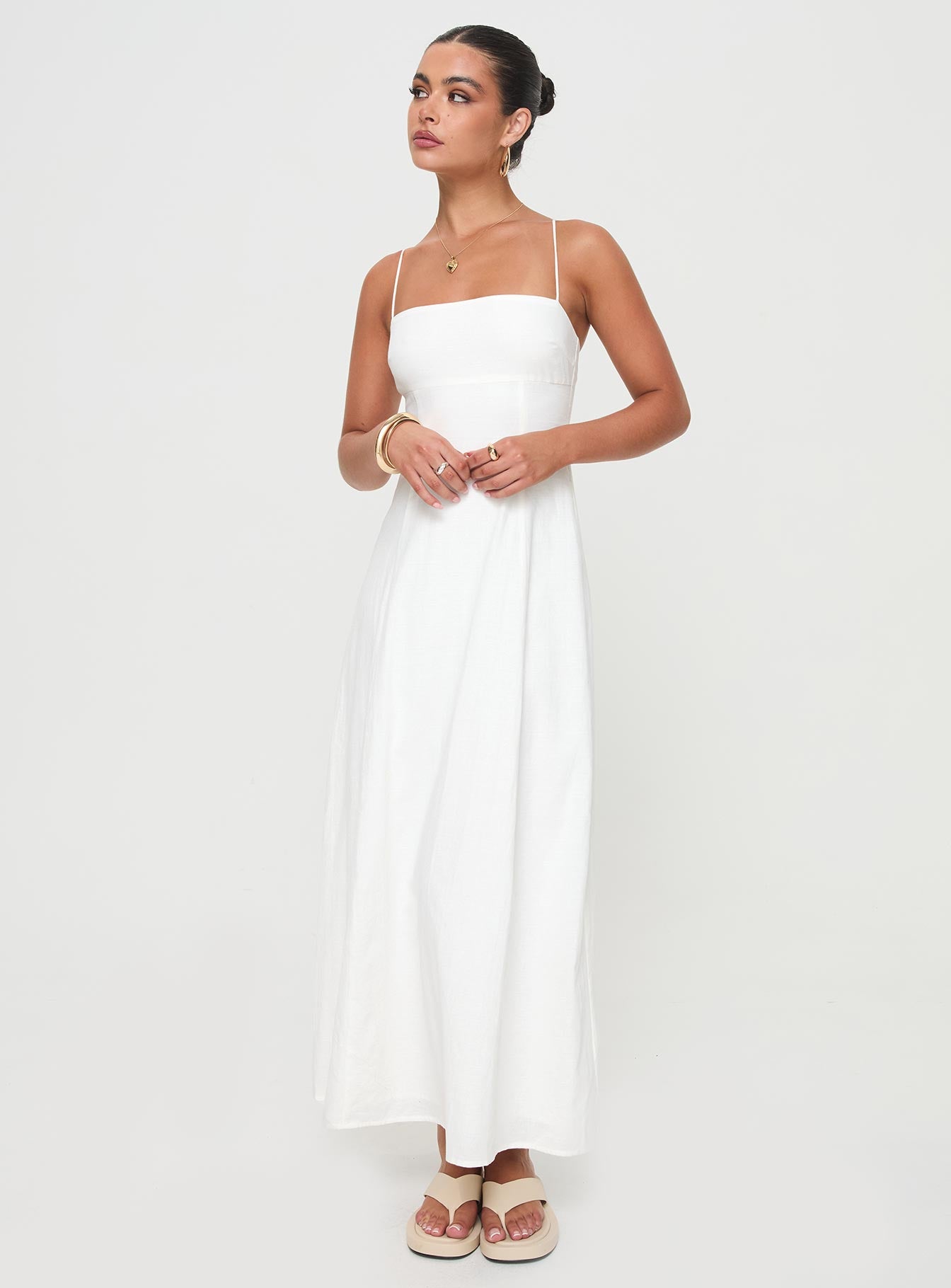 Brightwell Backless Maxi Dress | White | Womens | Princess Polly Brightwell Backless Maxi Dress | White | Womens | Princess Polly