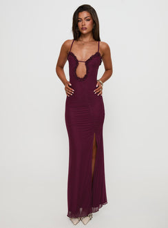 Soulina Ruched Maxi Dress Purple | Princess Polly Soulina Ruched Maxi Dress Purple | Princess Polly