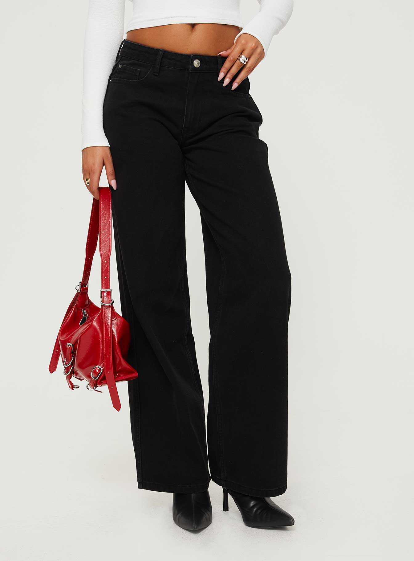 Maryanne mid-rise relaxed jeans washed black