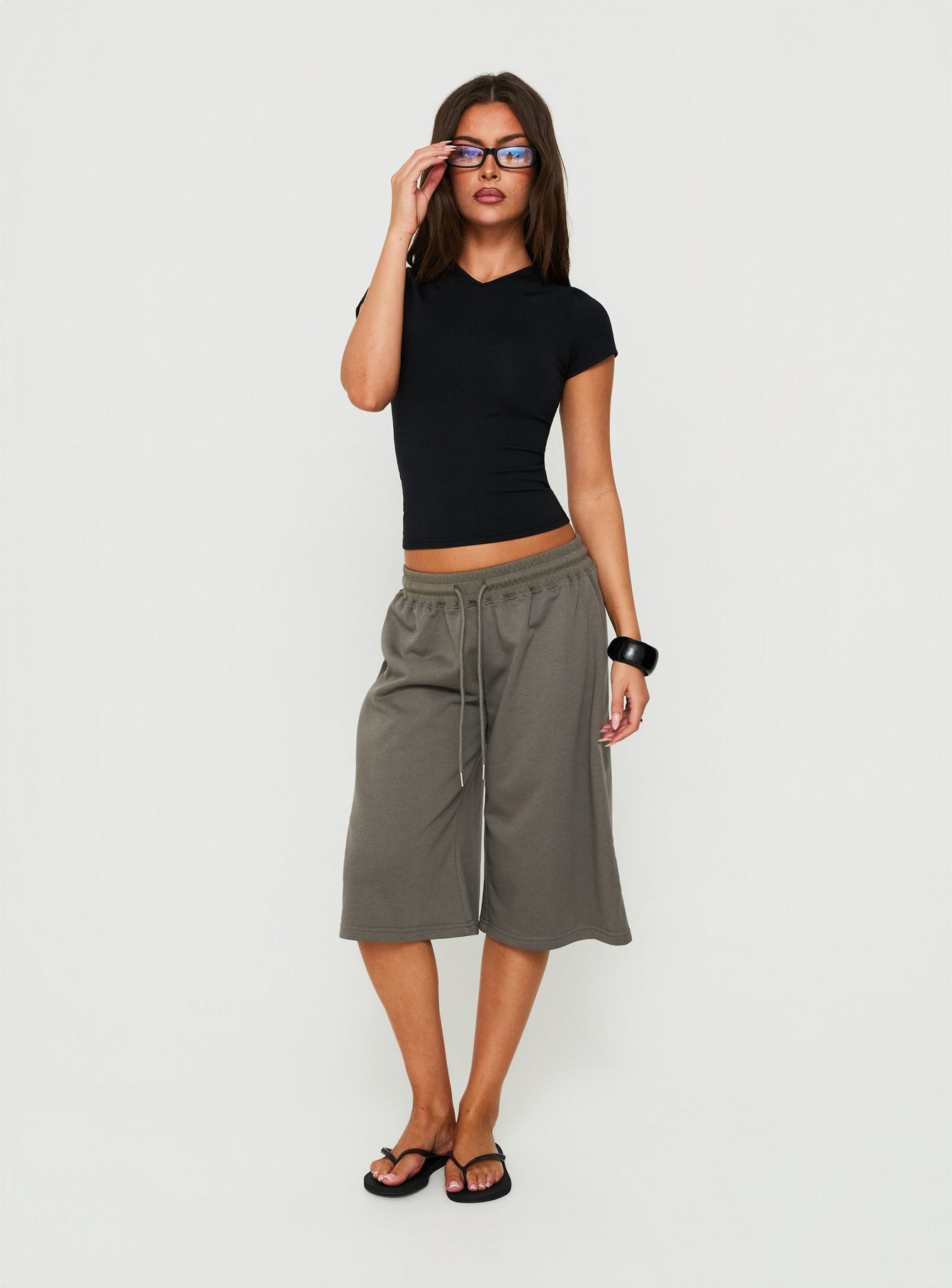 Nikko Longline Fleece Shorts Charcoal