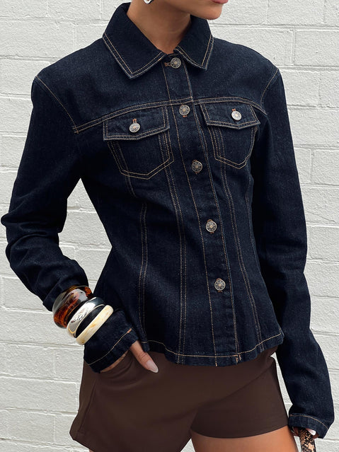 Rider Denim Jacket Dark Denim