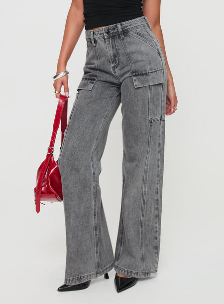 Wide Leg Jeans | High Rise Wide Leg Jeans | Princess Polly USA