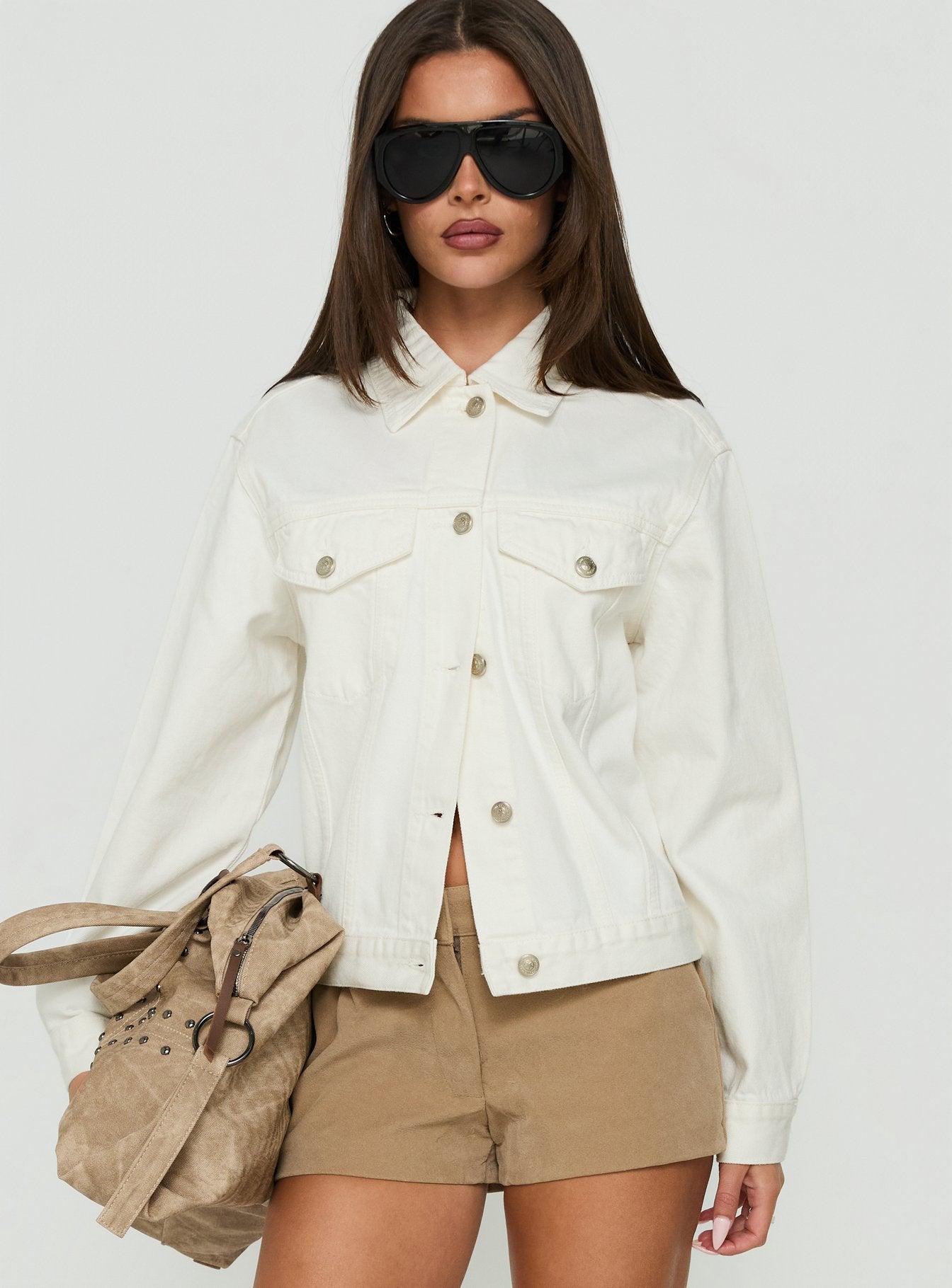 Truss Oversized Denim Jacket White