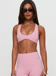 Pulse Halter Yoga Crop Pink