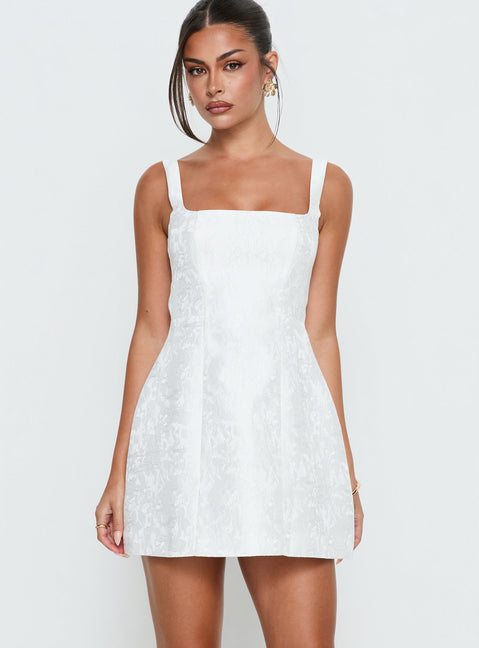 Asterie Bow Detail Mini Dress White