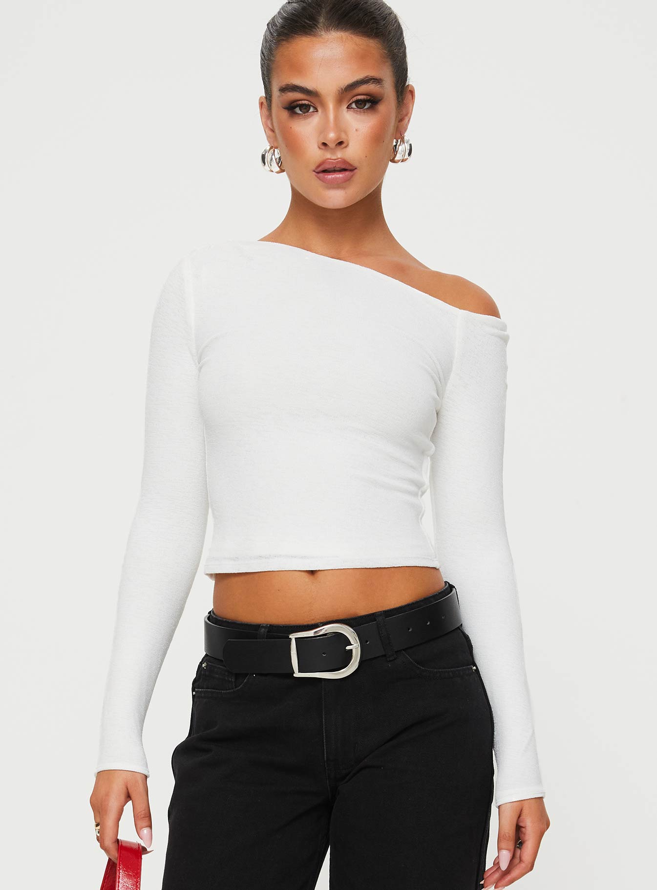 Malian long sleeve top white