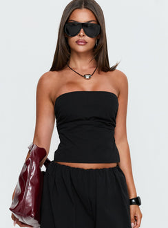 Twilight Strapless Top Noir