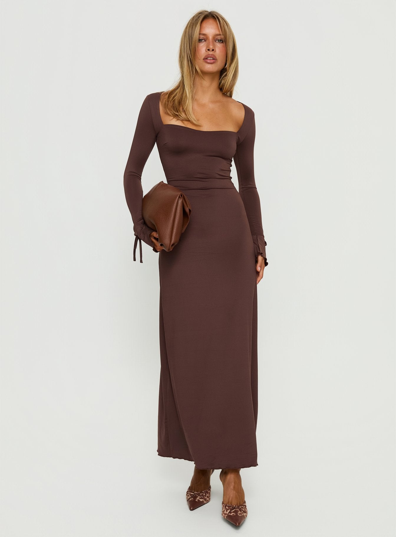 Dalzine Maxi Dress Chocolate | Princess Polly