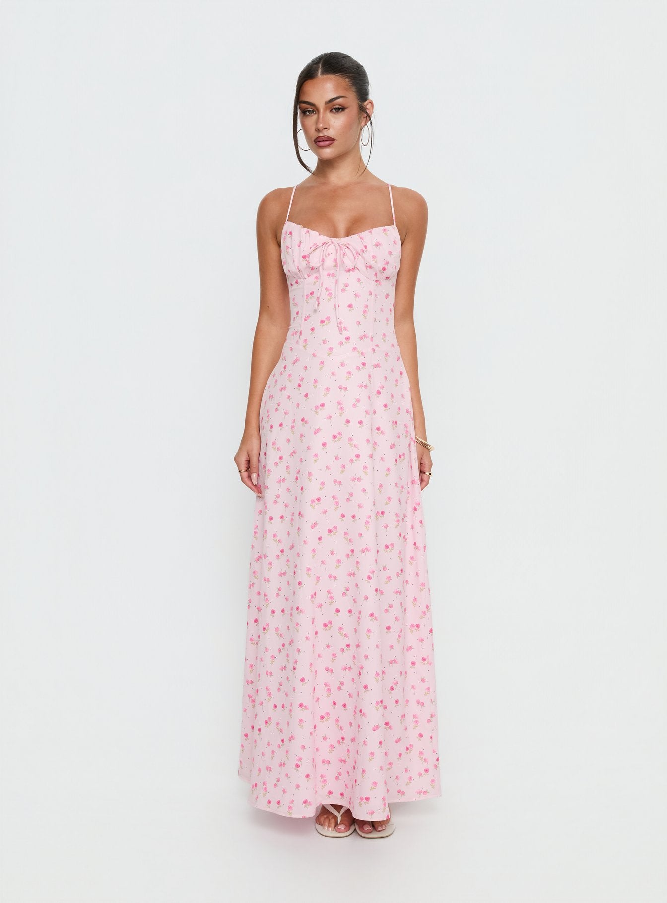 Members Only Maxi Dress Soft Pink Floral | Princess Polly Members Only Maxi Dress Soft Pink Floral | Princess Polly