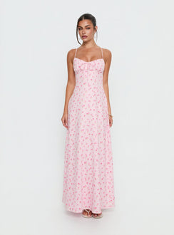 Members Only Maxi Dress Soft Pink Floral