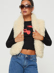 Mamba Shearling Vest Cream