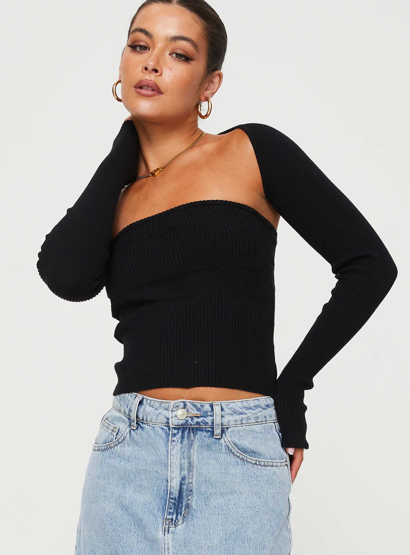 Siillato Knit Top Black