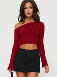 Santorini Knit Top Red