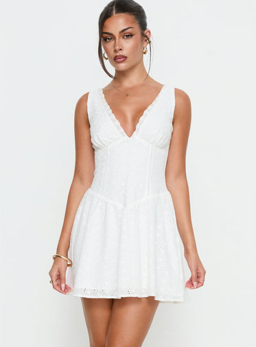 white lace dress with sleeves White Lace Maxi Dress main image 0