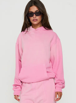 AT Pullover Oversized Hoodie Washed Pink