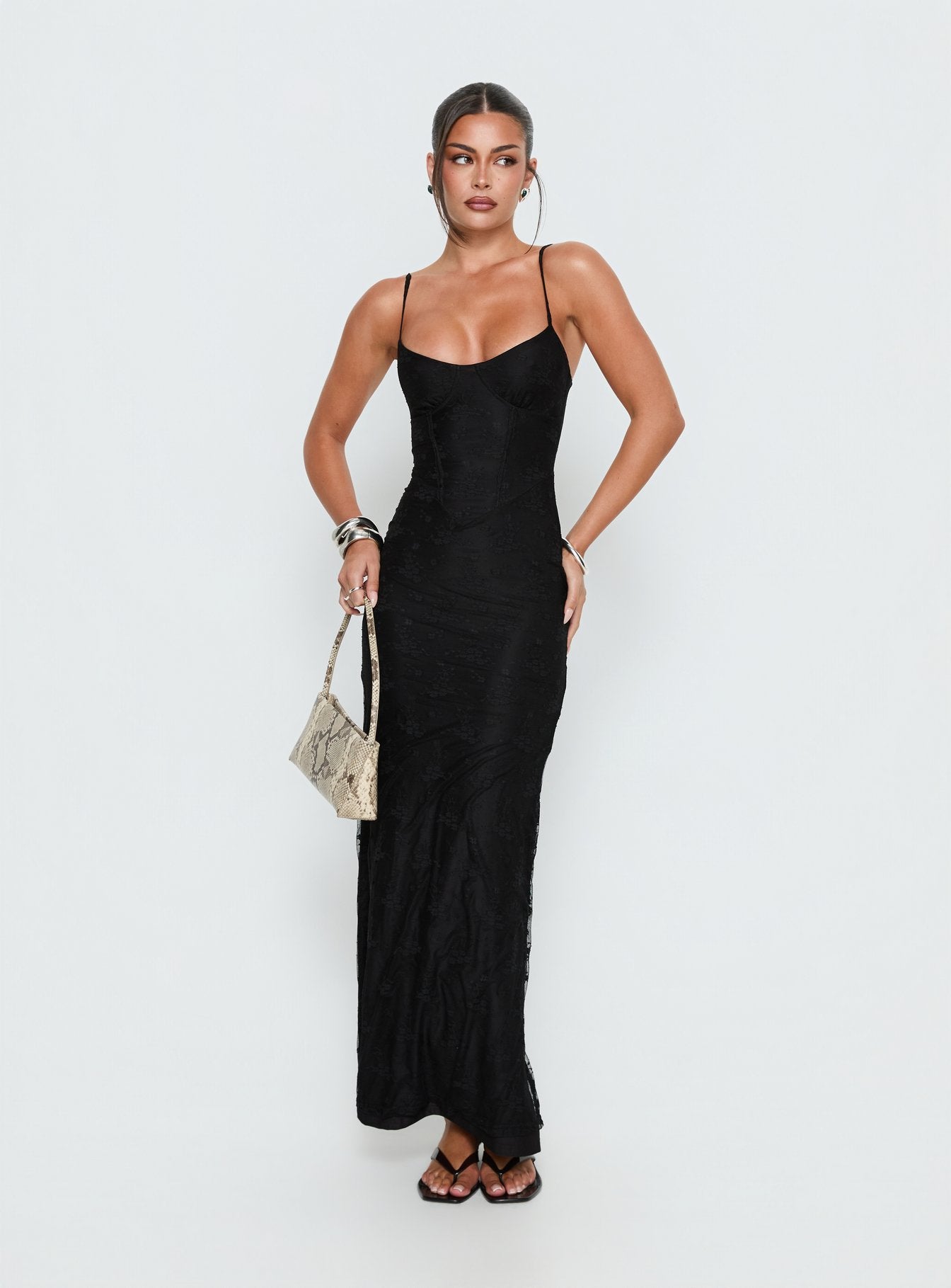 Amika Lace Maxi Dress Black | Princess Polly Amika Lace Maxi Dress Black | Princess Polly