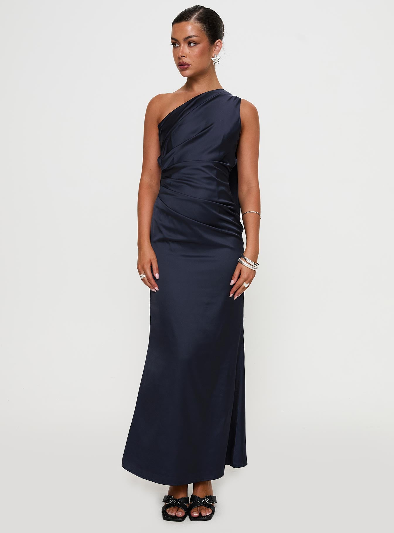 delancy one shoulder maxi dress Petal and Pup Women's Nadia One Shoulder Maxi Dress - Black