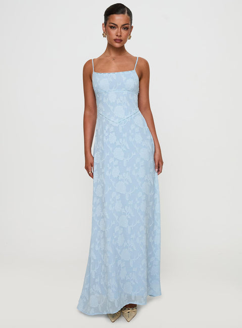 South Of France Maxi Dress | Blue | Womens | Princess Polly Lower Impact South Of France Maxi Dress | Blue | Womens | Princess Polly Lower Impact