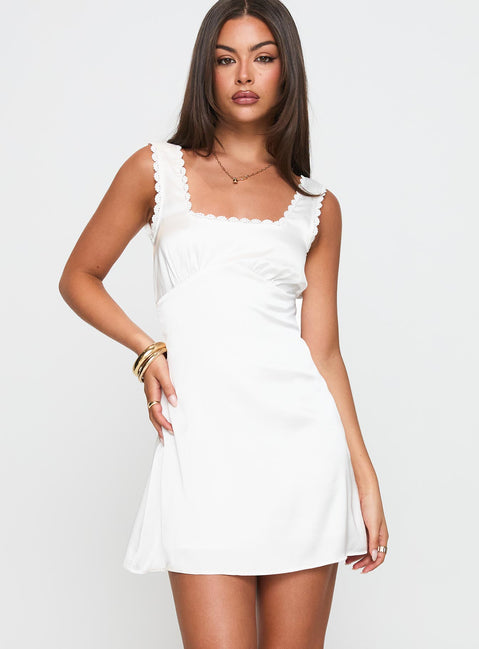 princess polly satin dress Dasha Satin Mini Dress White