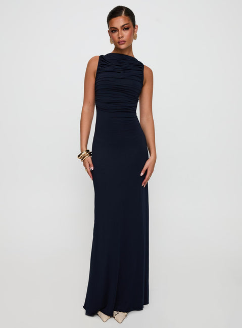 Undeniable Cut Out Maxi Dress Navy