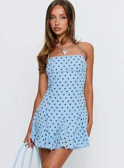 Delamere Mini Dress Blue / Navy Polka