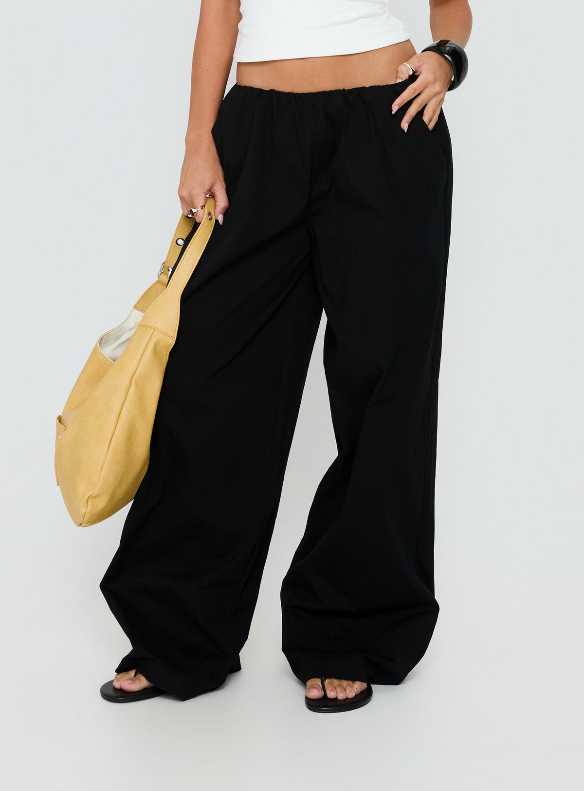 Lunea Concealed Waistband Pants Black Tall