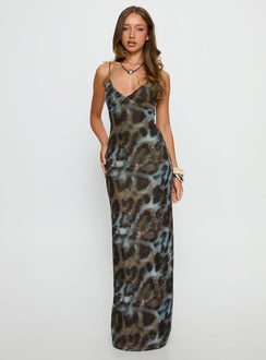 Saphrona V-neck Maxi Dress | Leopard | Womens | Princess Polly Lower Impact Saphrona V-neck Maxi Dress | Leopard | Womens | Princess Polly Lower Impact