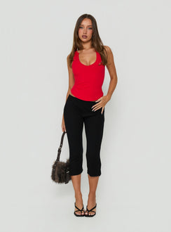 Baseline Rib Capri Pants Black