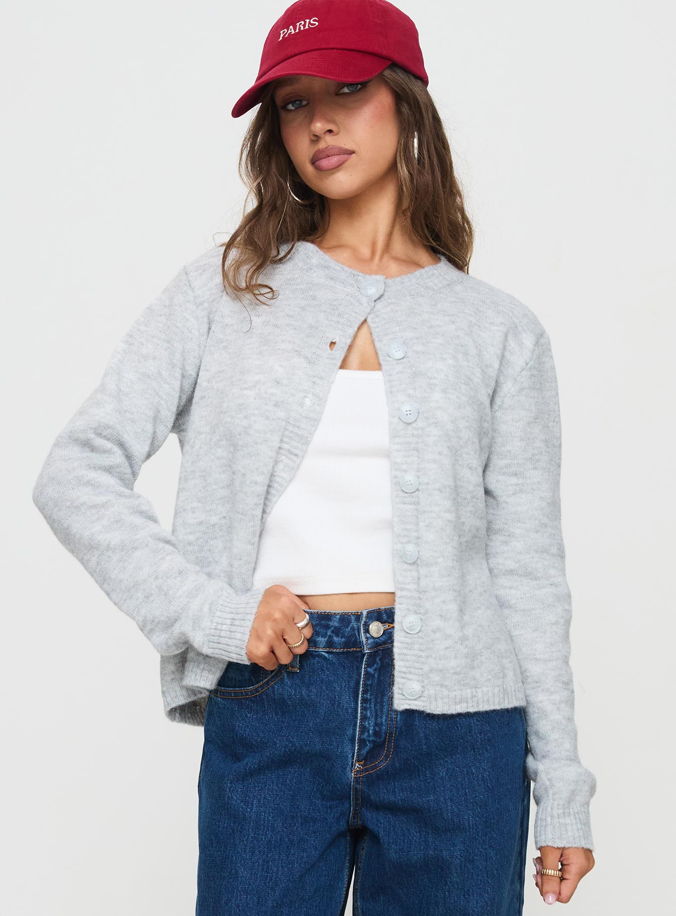 Denmark Cardigan Grey | Princess Polly