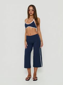 Symmetry Active Wide Leg Capri Pants Navy