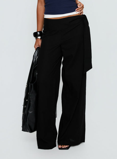 Wave Dancer Tie Pant Black