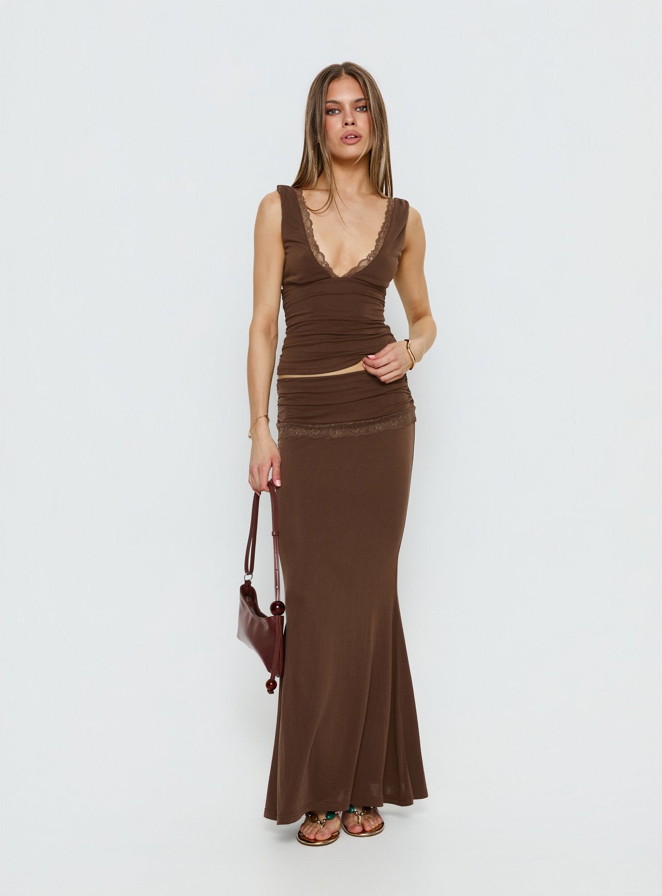 Zespri Jersey Maxi Skirt Pink | Princess Polly