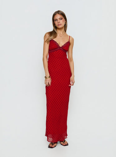 chinese dress ladies Baltic Born Womens Summerlin Lace Top Maxi Dress | Rust main image 0