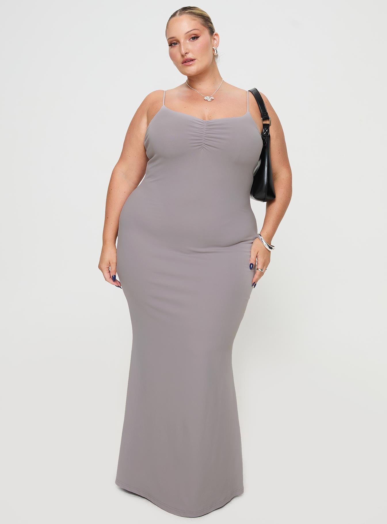 Arabellia maxi dress grey curve