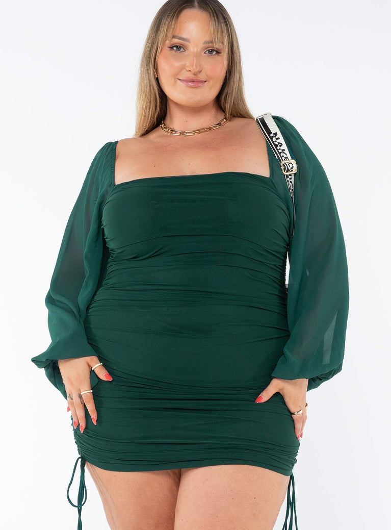 Aleena Mini Dress Green Curve