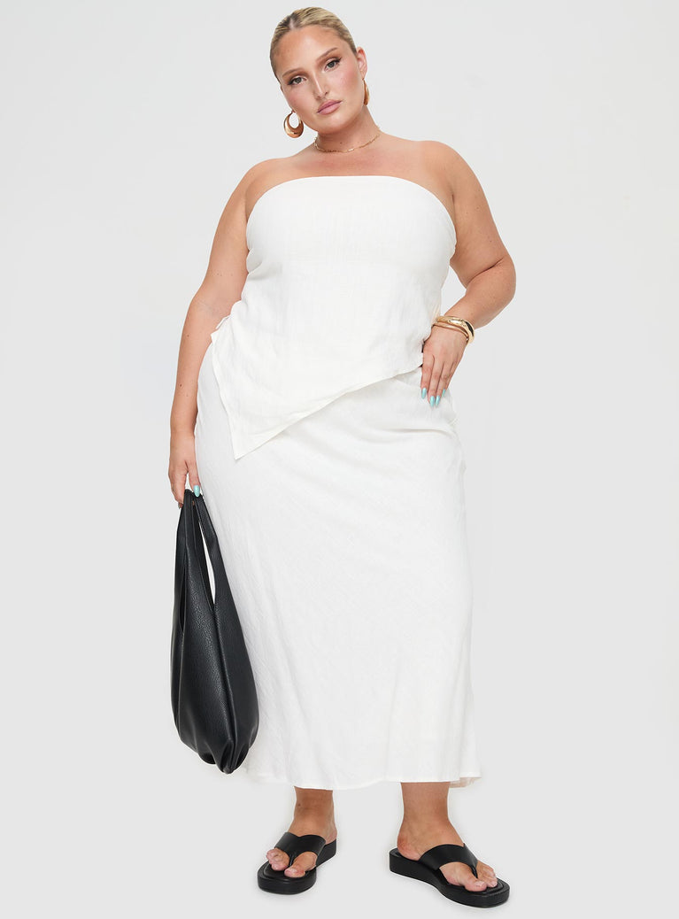 Princess Polly Curve  Low-rise midi skirt with elasticated waistband Non-stretch material, fully lined  Princess Polly Lower Impact