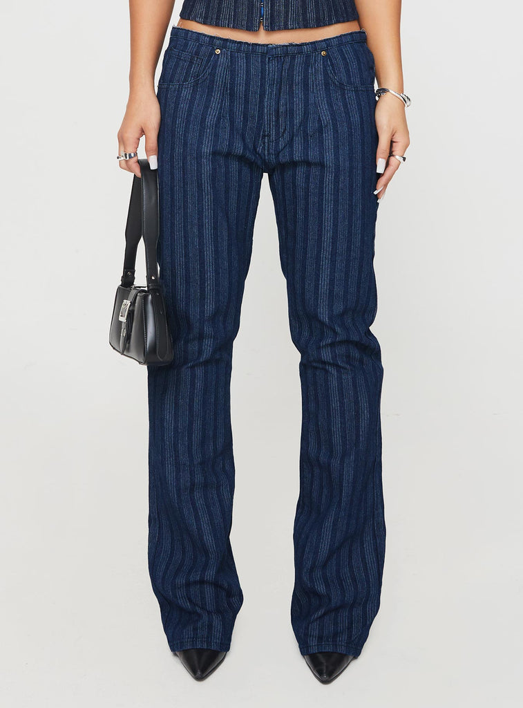 Charismatic Jean Dark Pinstripe | Princess Polly