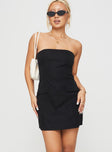 Langdon Strapless Mini Dress Black