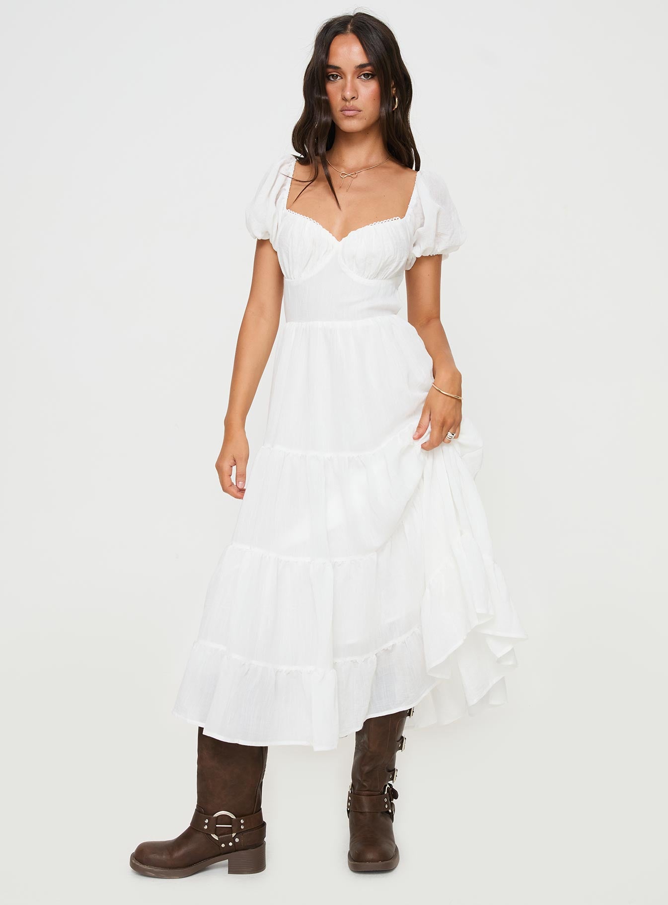 Danny Midi Dress White | Princess Polly Danny Midi Dress White | Princess Polly