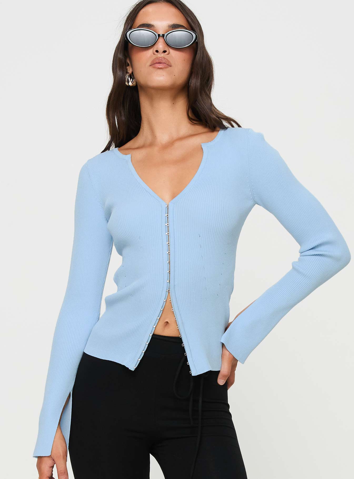 Selections long sleeve top blue