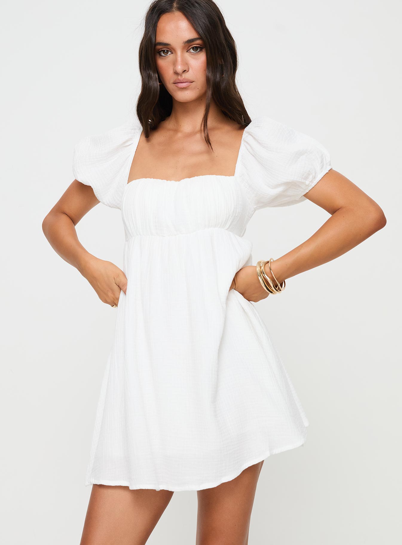 Let's dance mini dress white