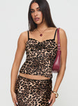 Enigmatic Cami Top Leopard