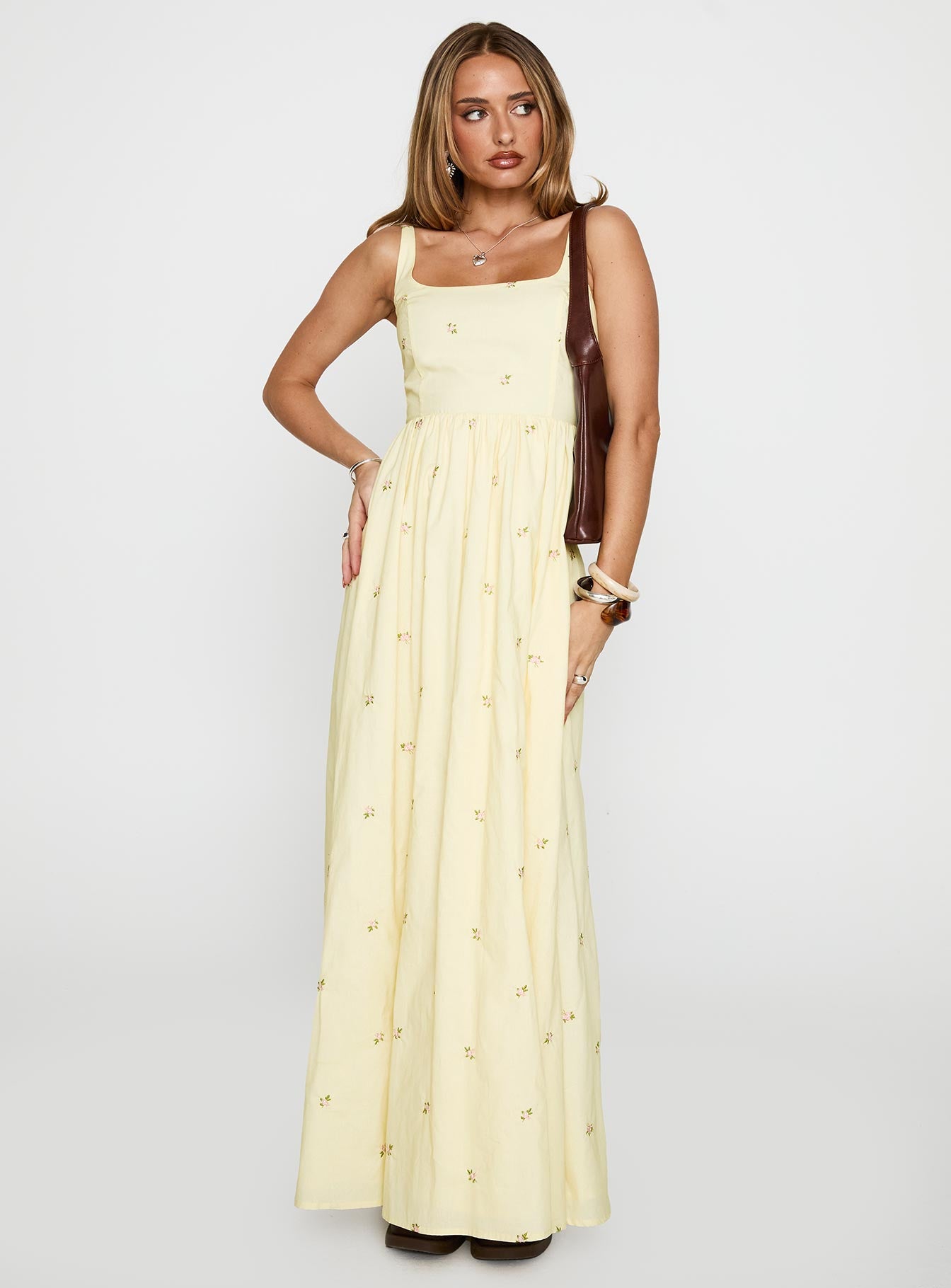 Cartmel Embroidered Maxi Dress Cream | Princess Polly Cartmel Embroidered Maxi Dress Cream | Princess Polly