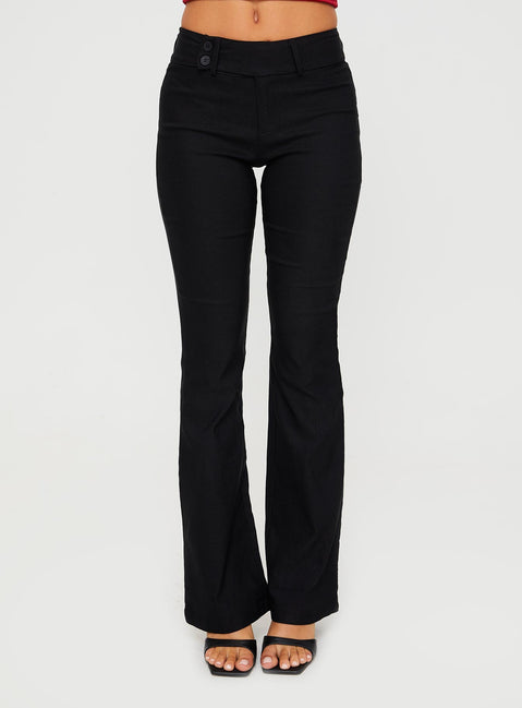 Kinkirk Flared Pants Tall | Black | Womens | Princess Polly Tall Kinkirk Flared Pants Tall | Black | Womens | Princess Polly Tall